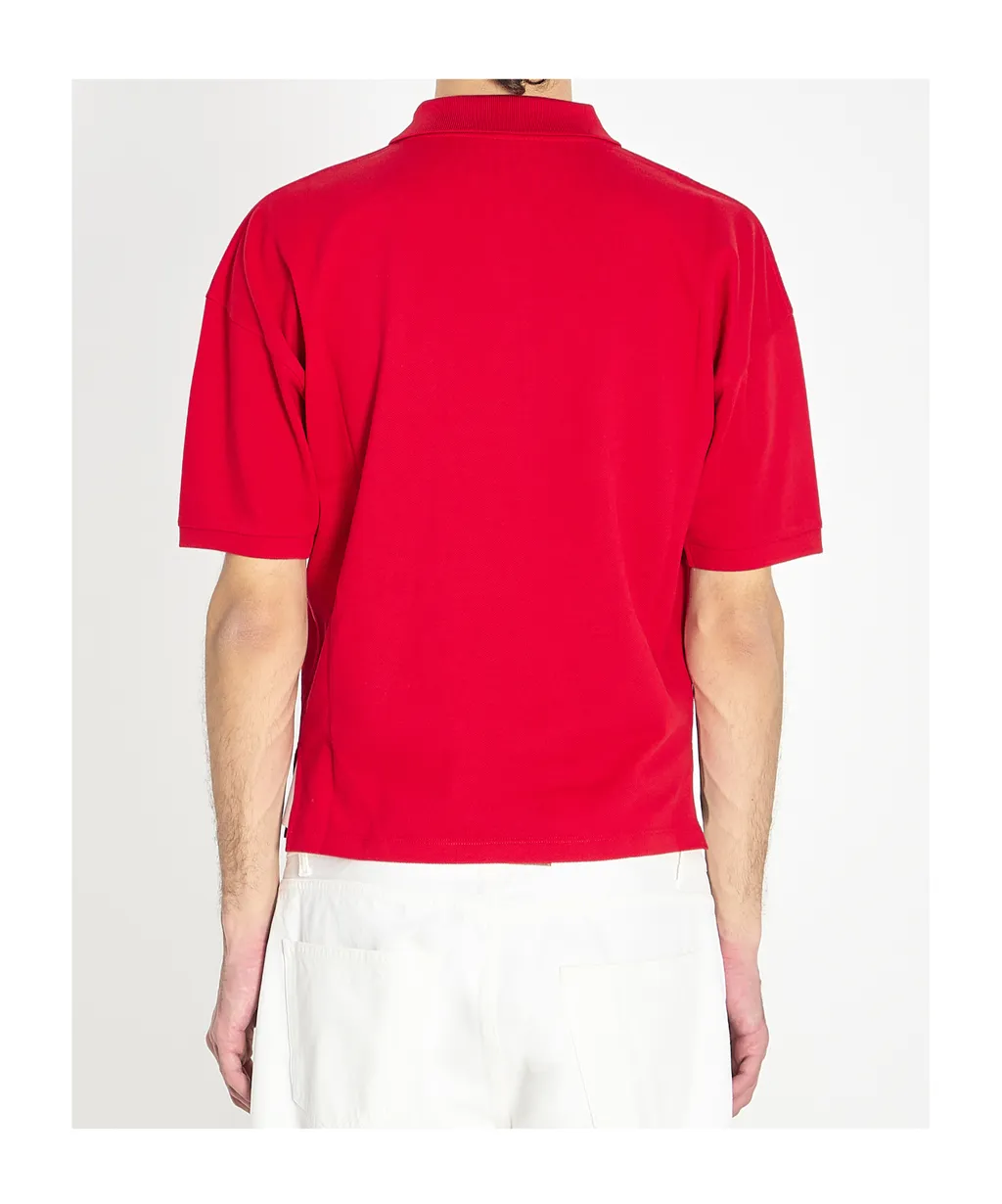 Polo Shirt In Pique Cotton Jersey