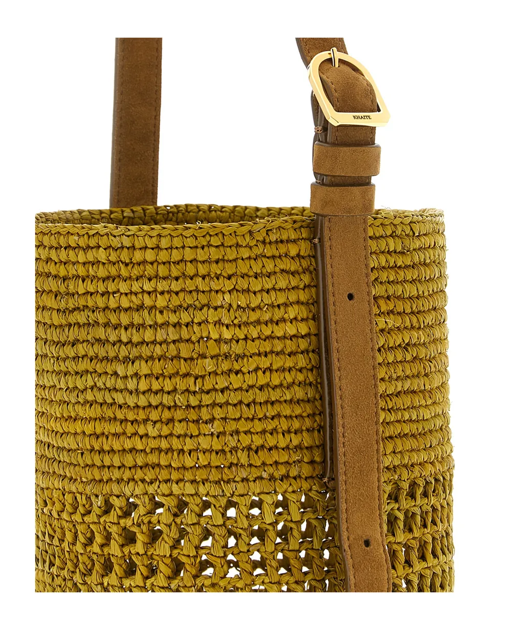 Khaite Billie Woven Small Bucket Bag