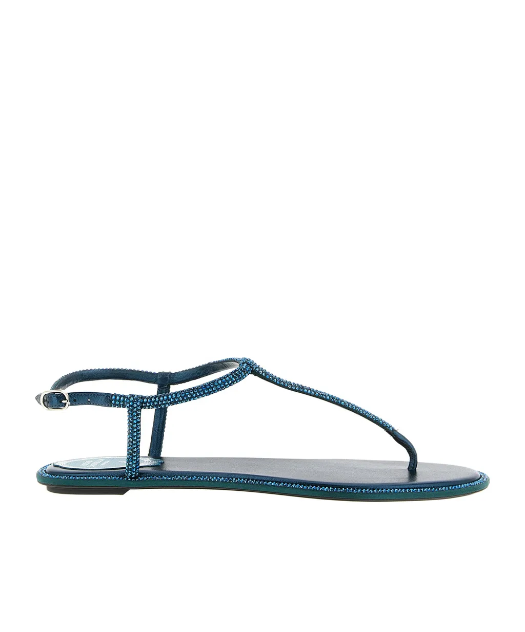 Ren Caovilla Diana Embellished Thong Sandals