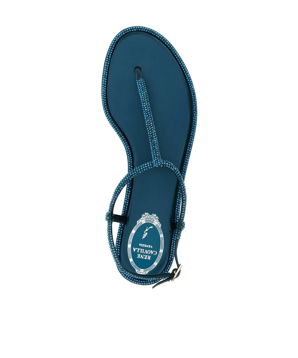 Ren Caovilla Diana Embellished Thong Sandals