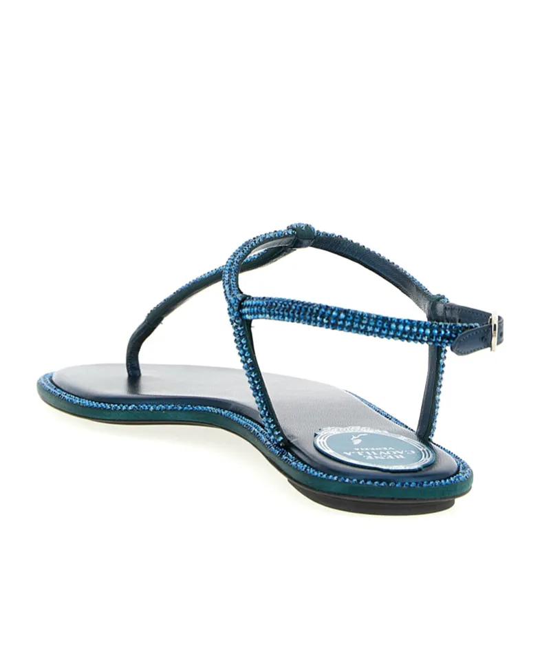 Ren Caovilla Diana Embellished Thong Sandals