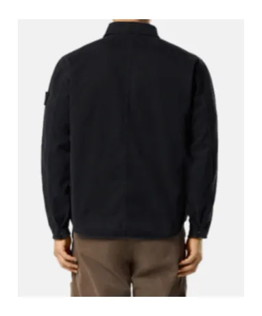 Stone Island Logo Patch Zipped Overshirt