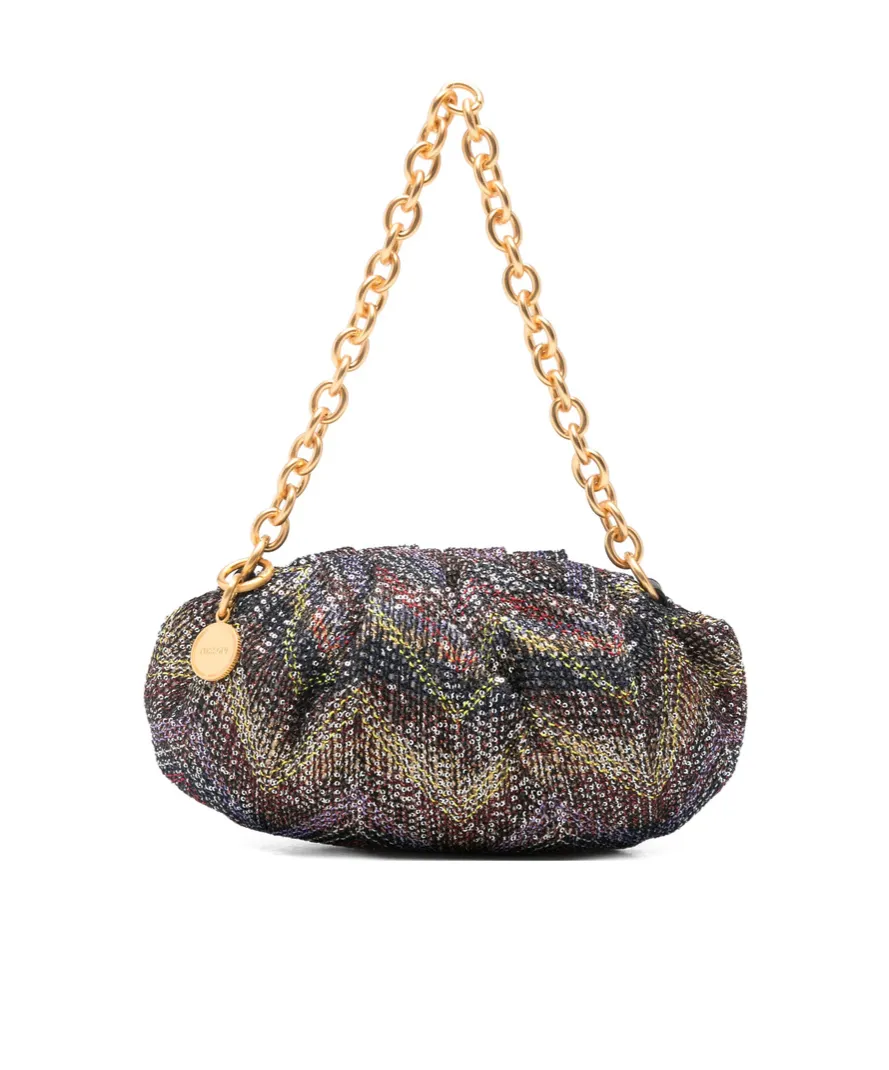 Zigzag-Pattern Shoulder Bag