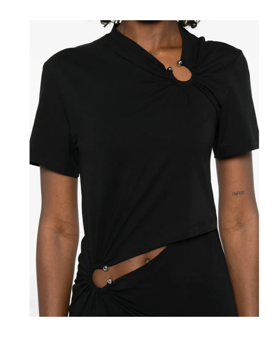 Ring-Detail Mini Dress