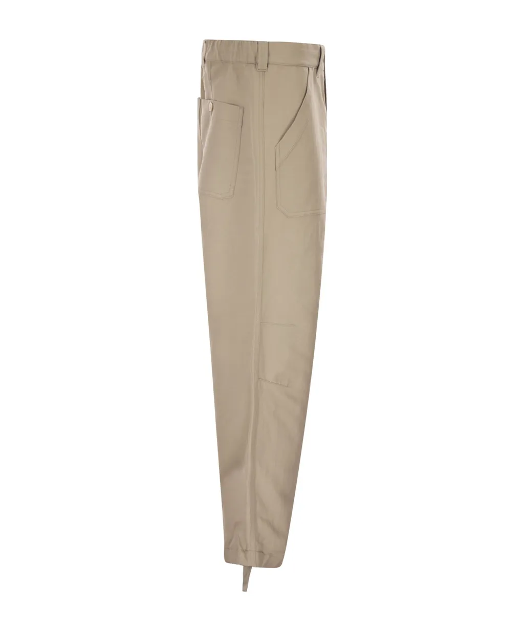 Patch-Pocket Drawstring Trousers