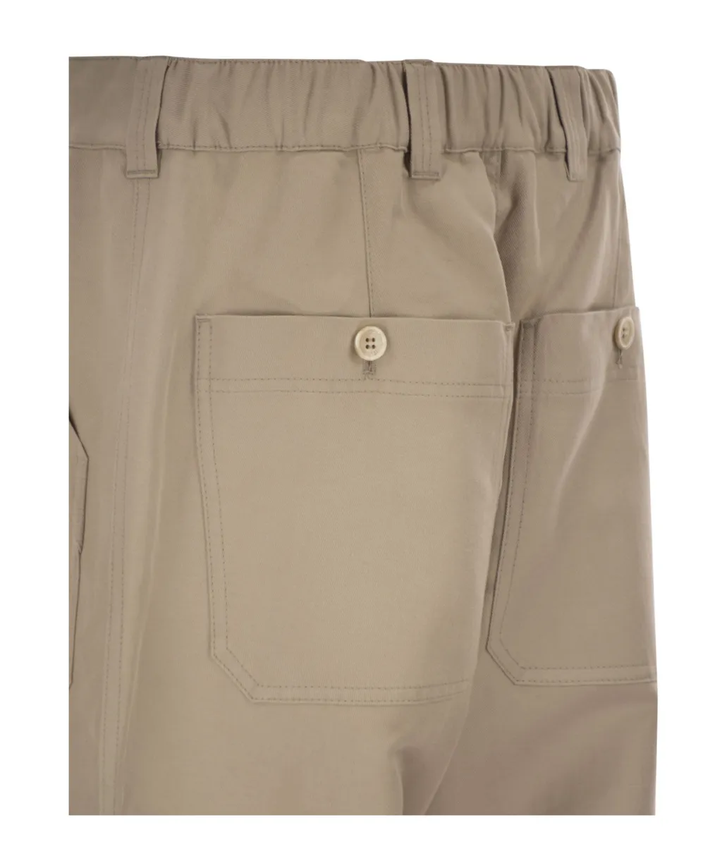 Patch-Pocket Drawstring Trousers