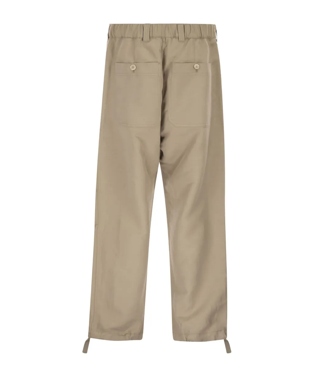 Patch-Pocket Drawstring Trousers