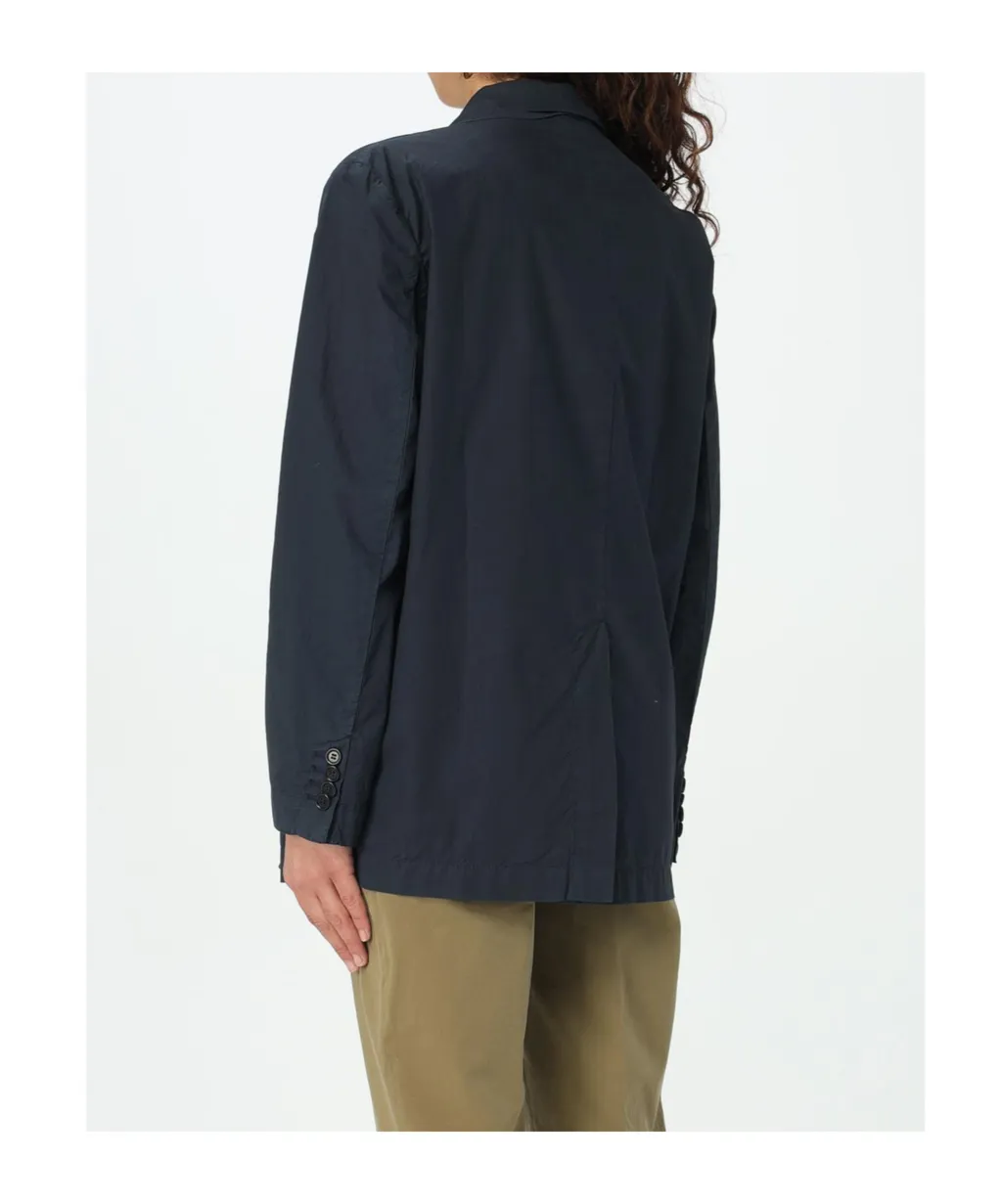 Double-Breasted Cotton Blazer