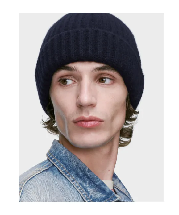 Maison Margiela Ribbed Turned-Up Brim Beanie