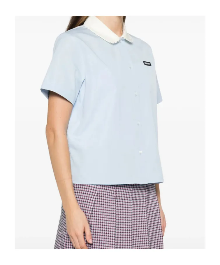 Miu Miu Short-Sleeved Button-Up Shirt