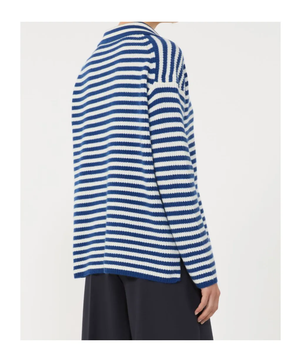 Long-Sleeved Cashmere Knit Polo Shirt