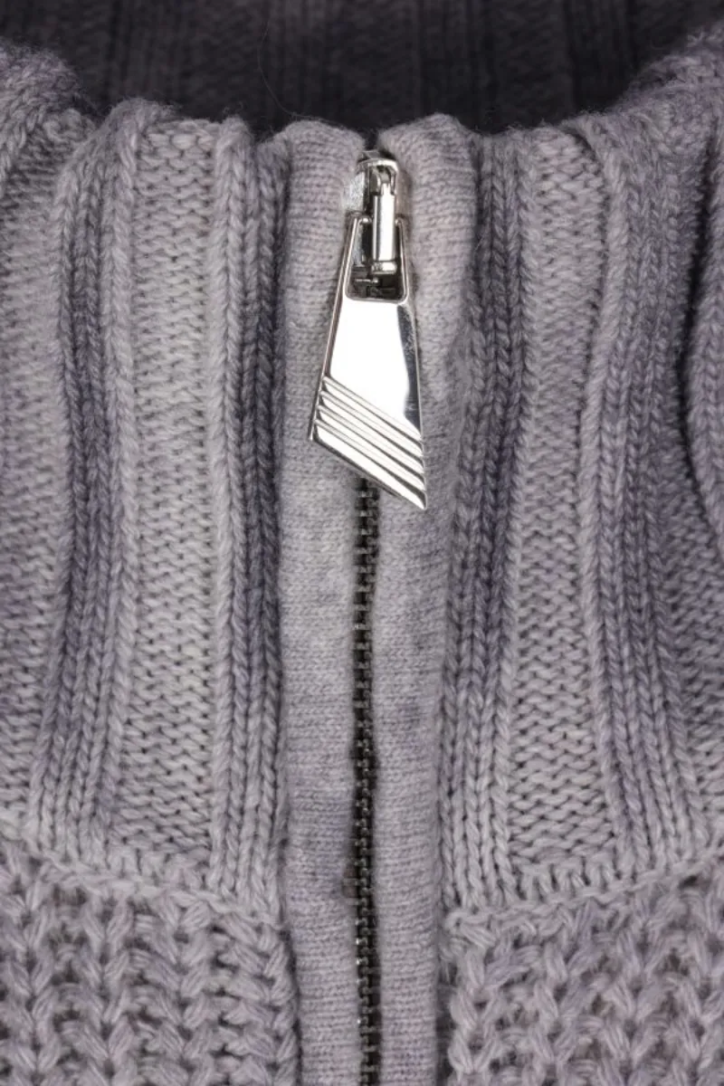 The Attico Zipped High Neck Cardigan