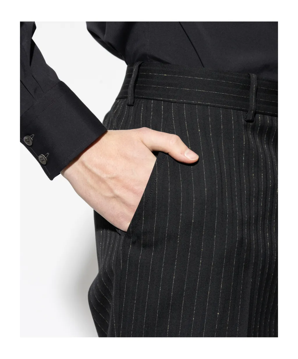 Alexander Mcqueen Lurex Thread Tailored Trousers