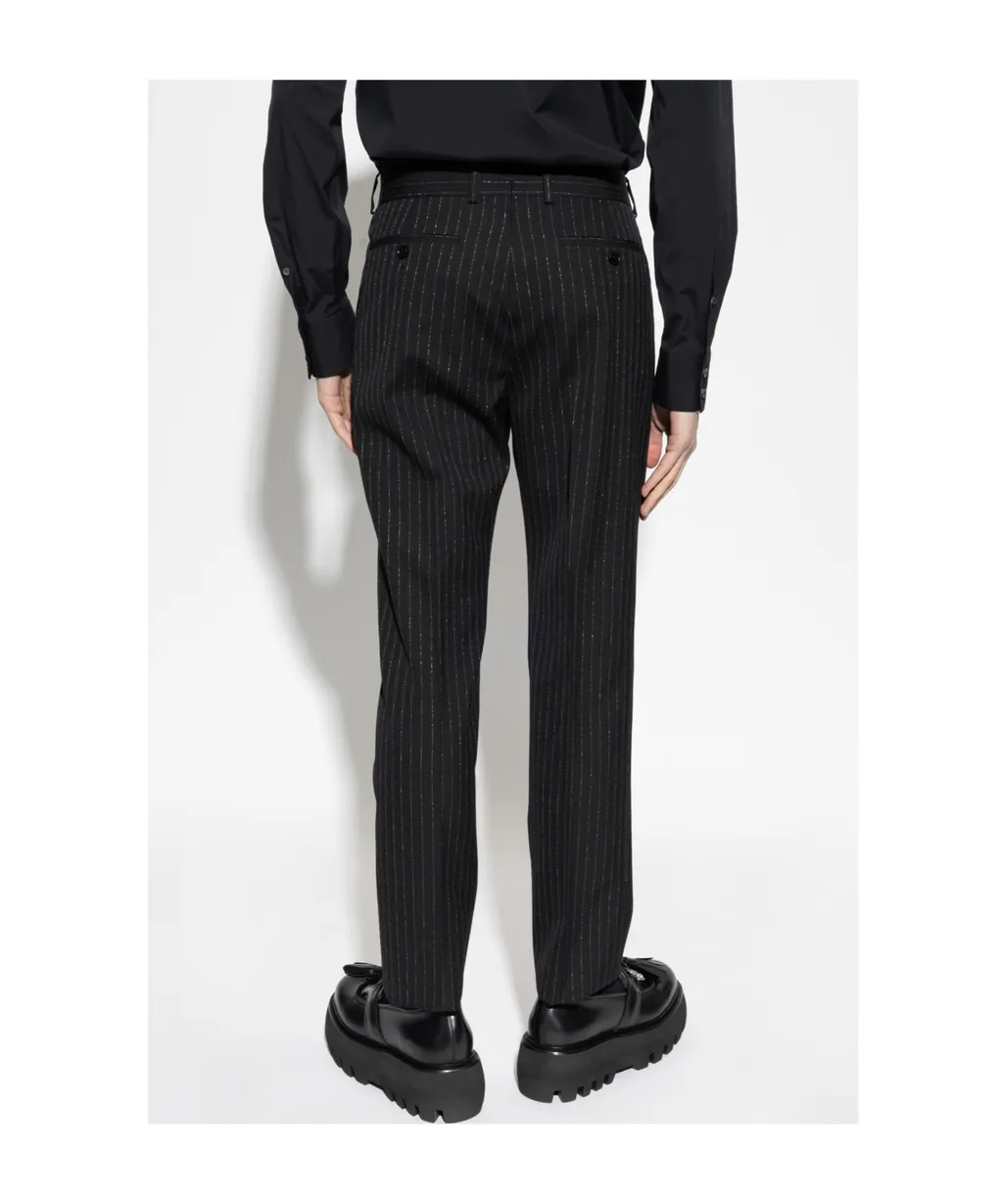 Alexander Mcqueen Lurex Thread Tailored Trousers