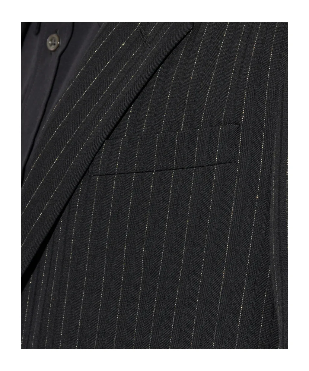 Alexander Mcqueen Single Breasted Lurex Thread Blazer