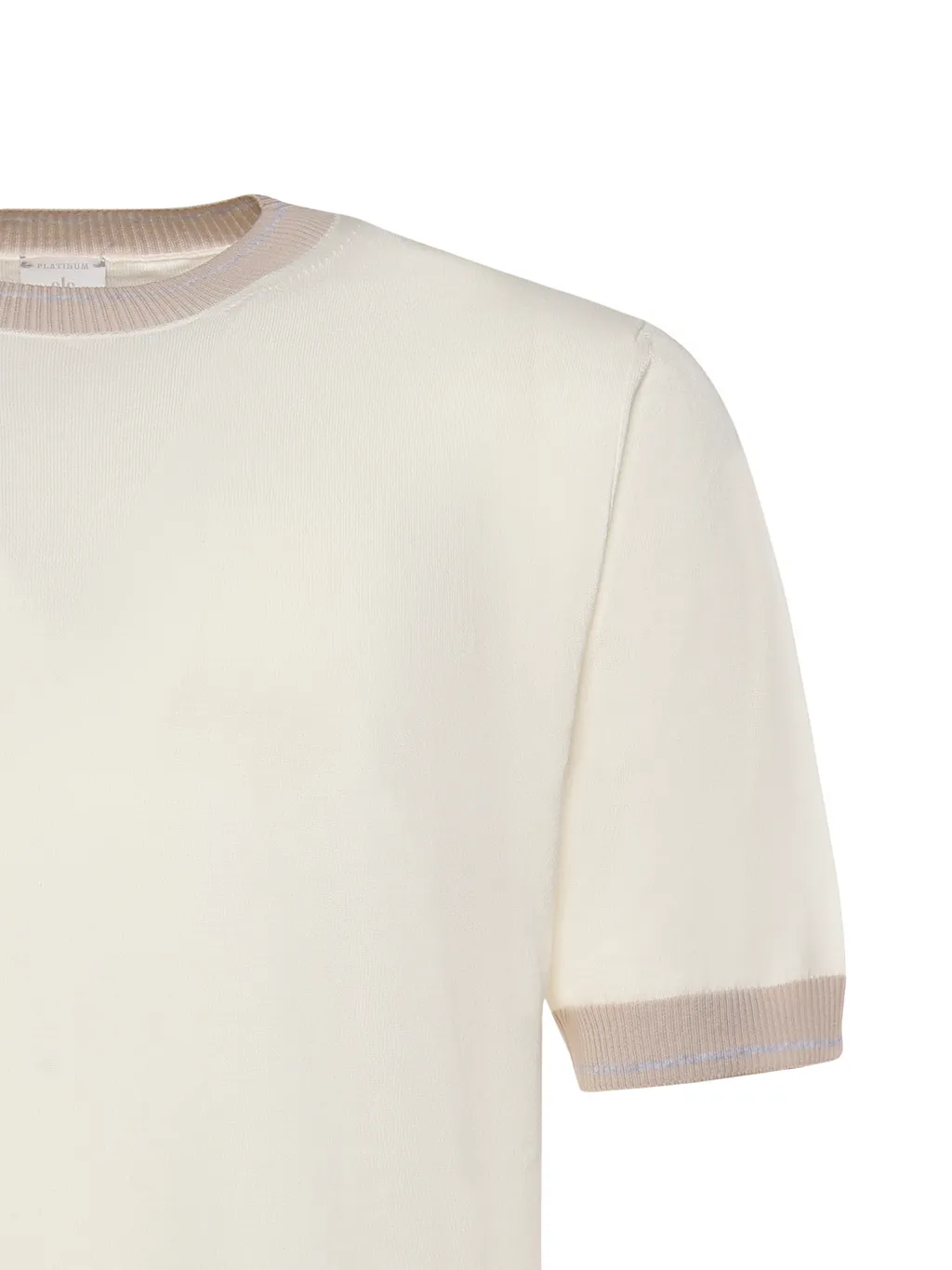 Eleventy Contrast Trim Crew Neck T-Shirt