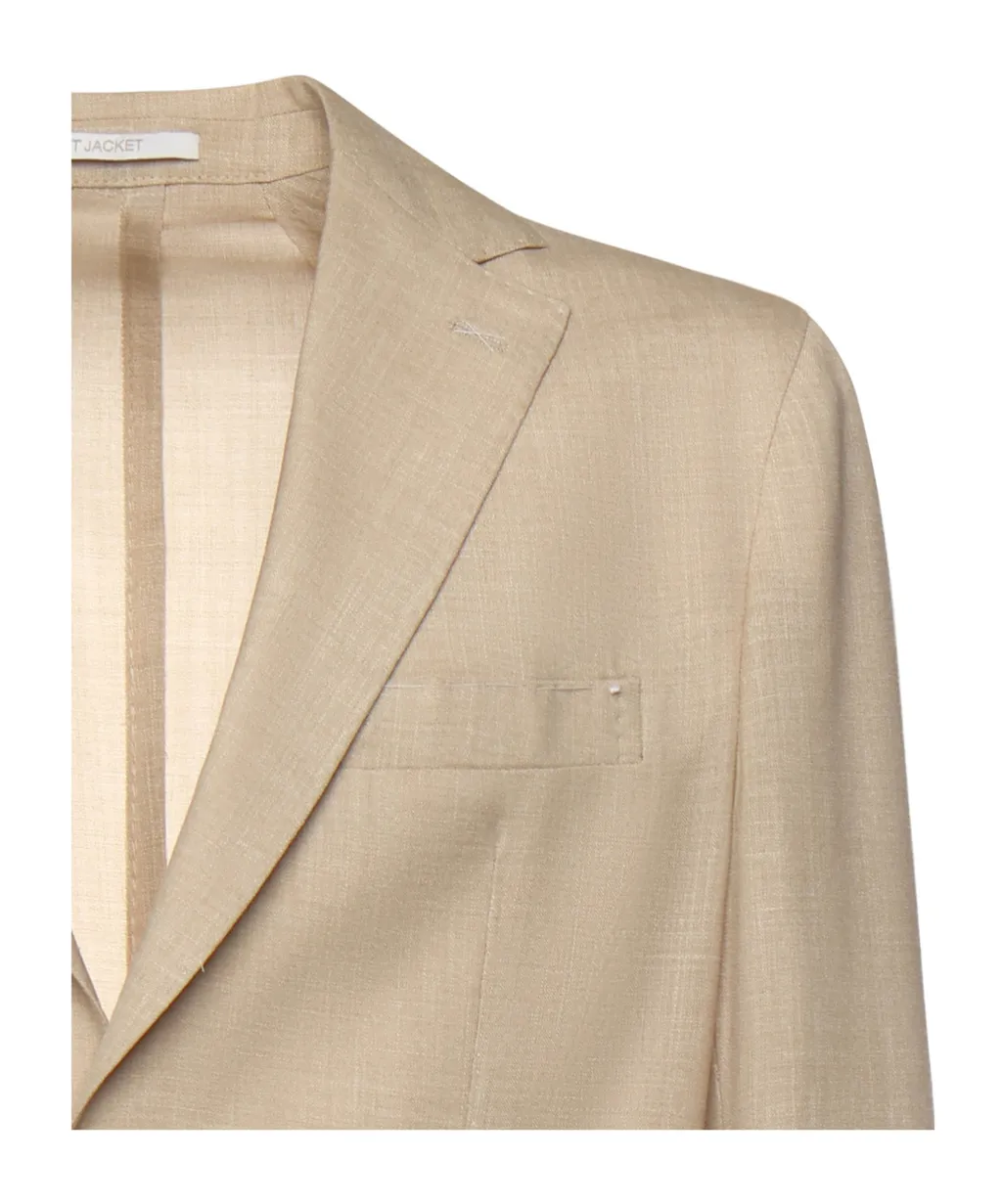 Single-Breasted Long-Sleeved Suit Jacket