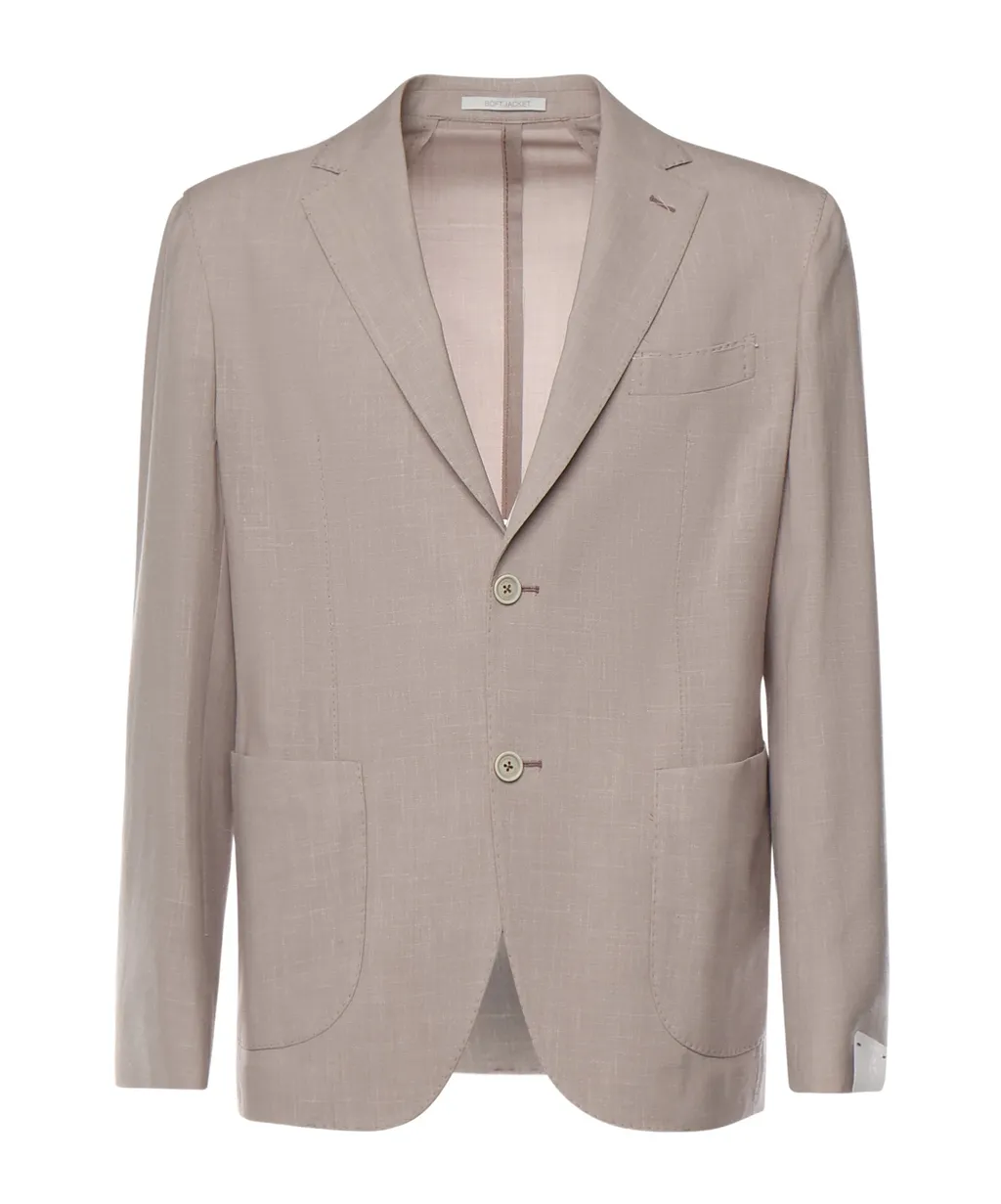 Single-Breasted Long-Sleeved Suit Jacket
