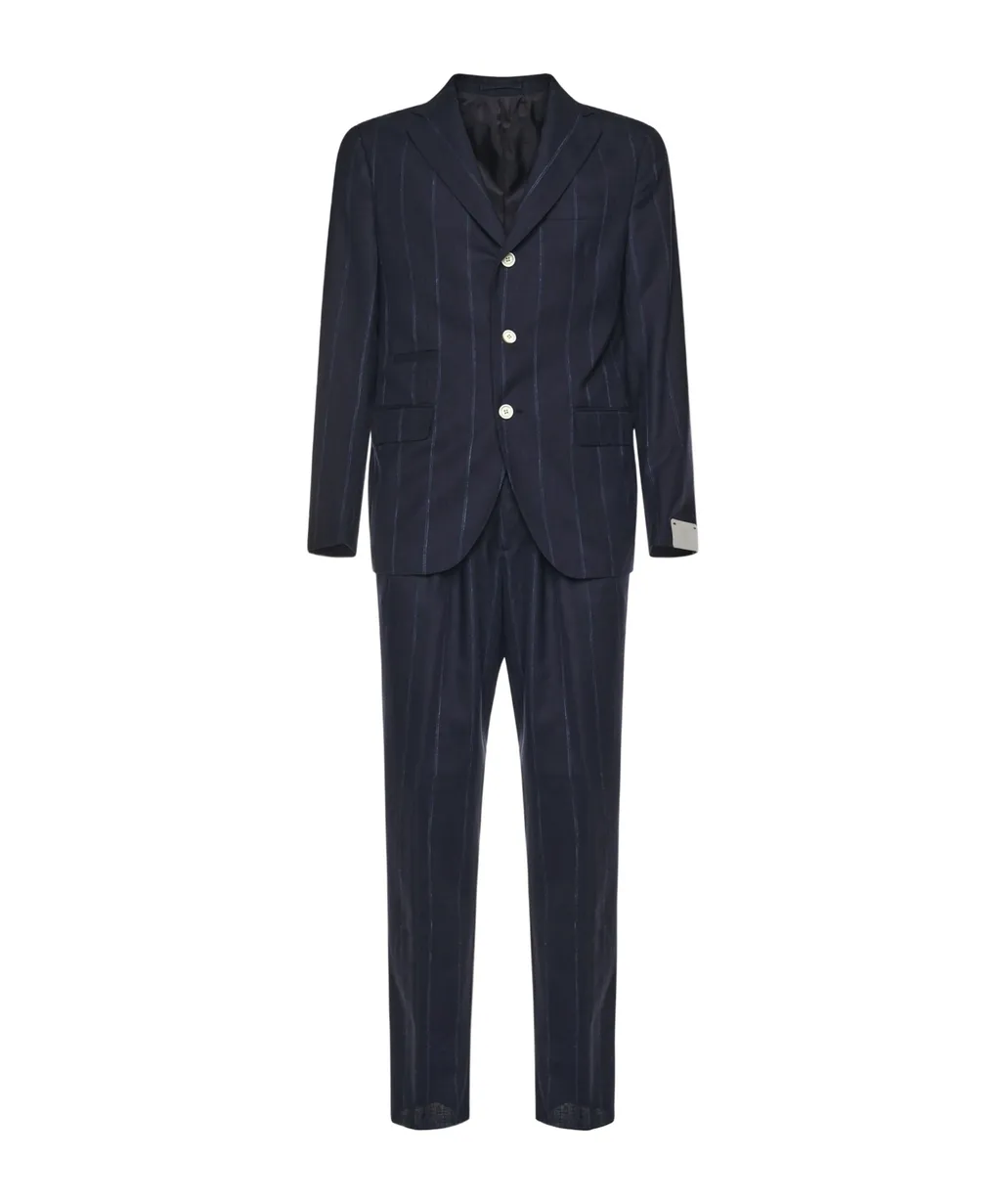Eleventy Single-Breasted Striped Suit