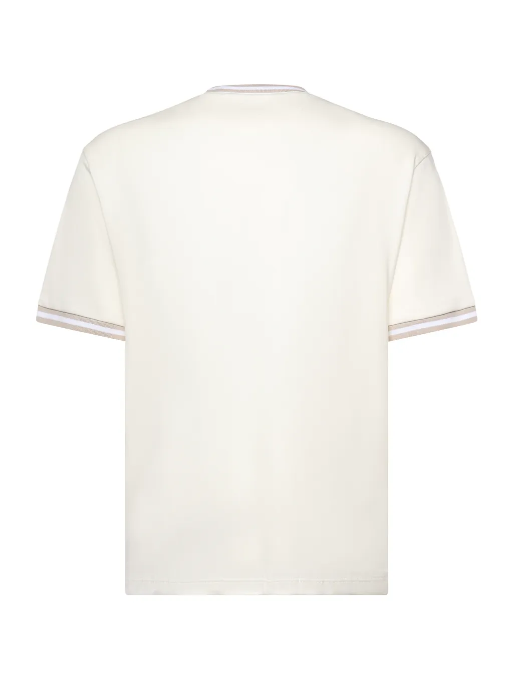 Eleventy Stripe Trim Crew Neck T-Shirt