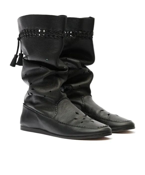 Isabel Marant Tassel Braided Perforated Detail Boots