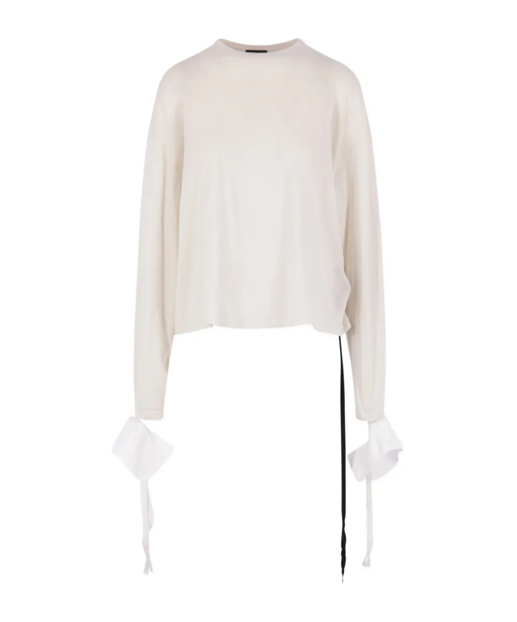 Ann Demeulemeester Strapped Long Sleeved T-Shirt
