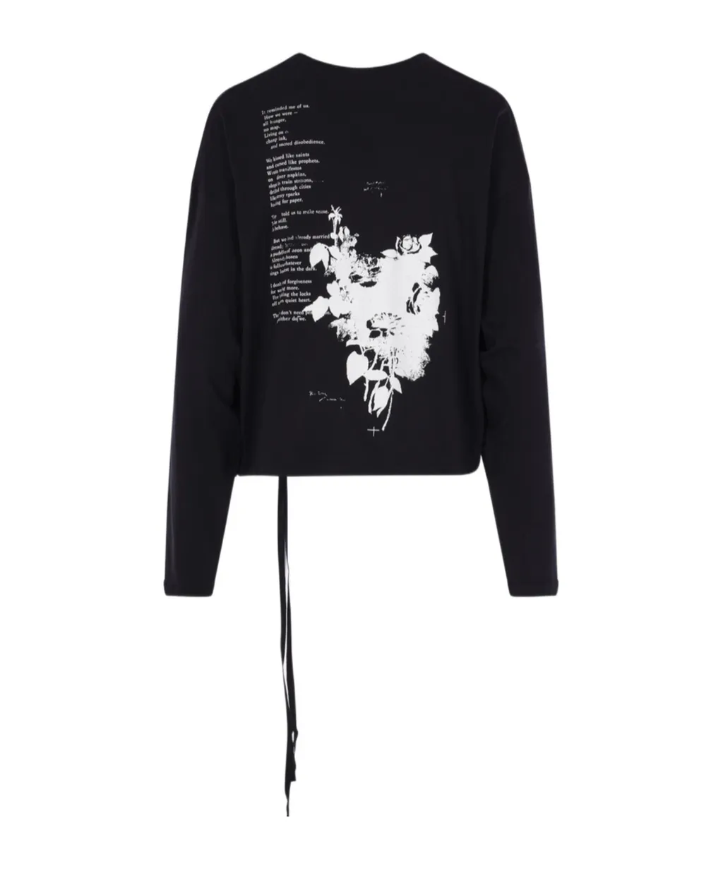 Ann Demeulemeester Printed Long Sleeved T-Shirt