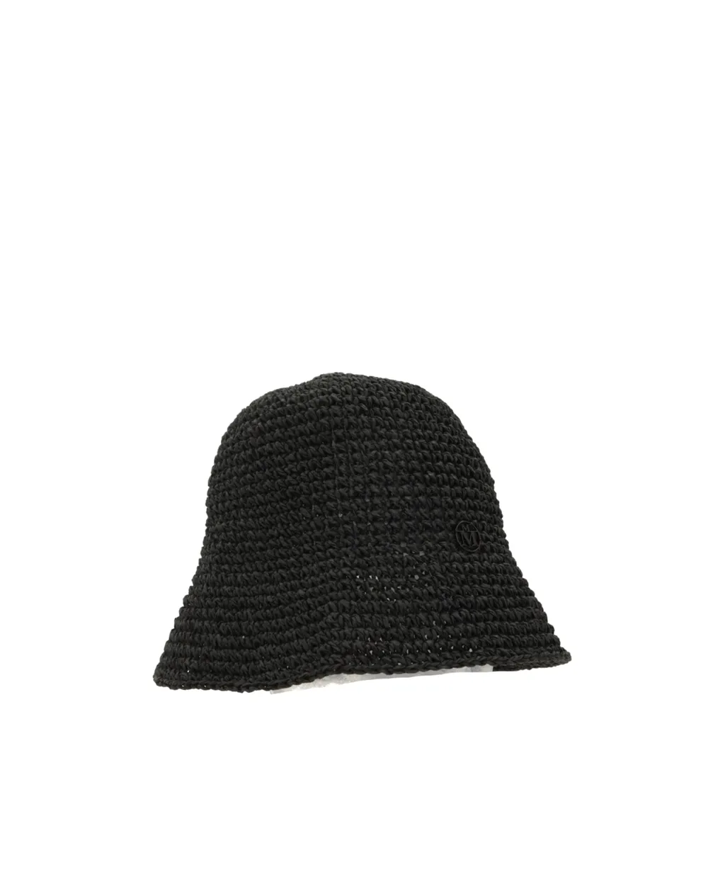 Maison Michel Logo Plaque Woven Bucket Hat