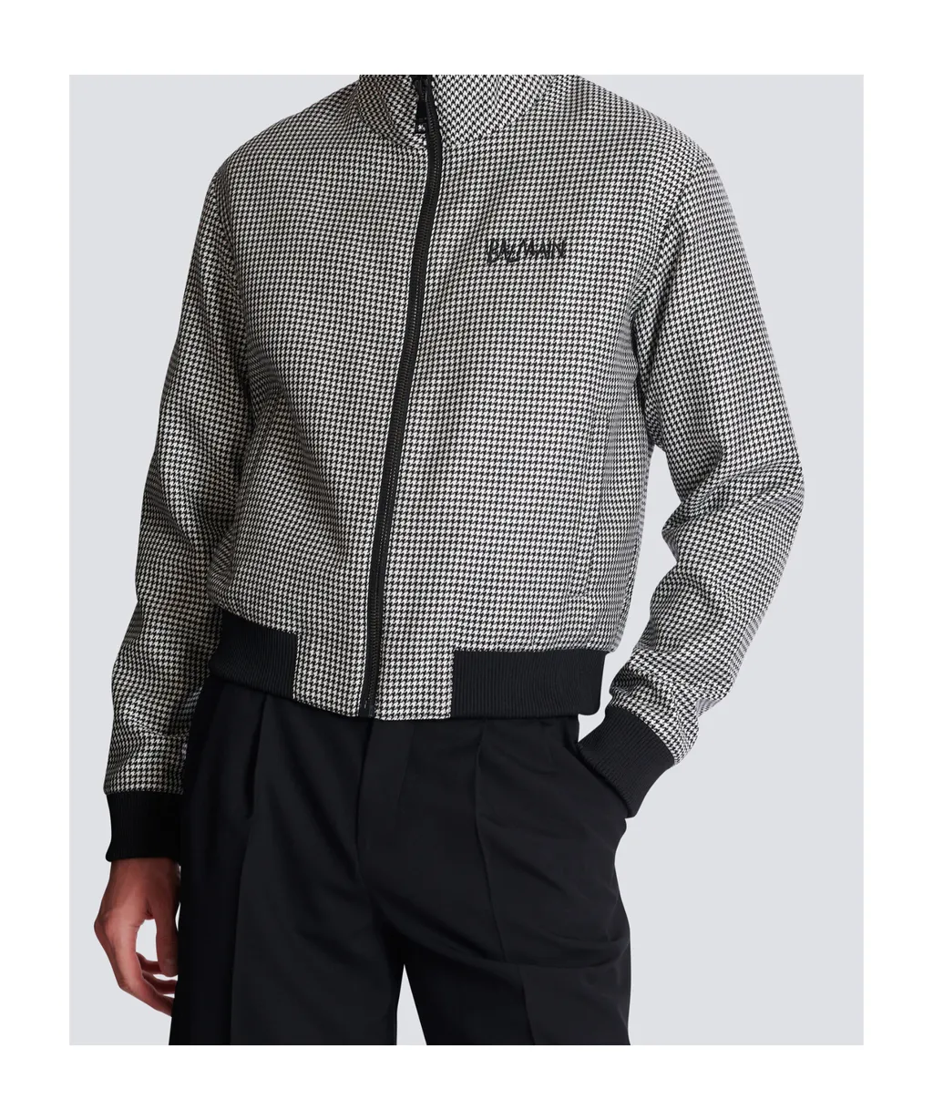 Houndstooth Wool Jacket