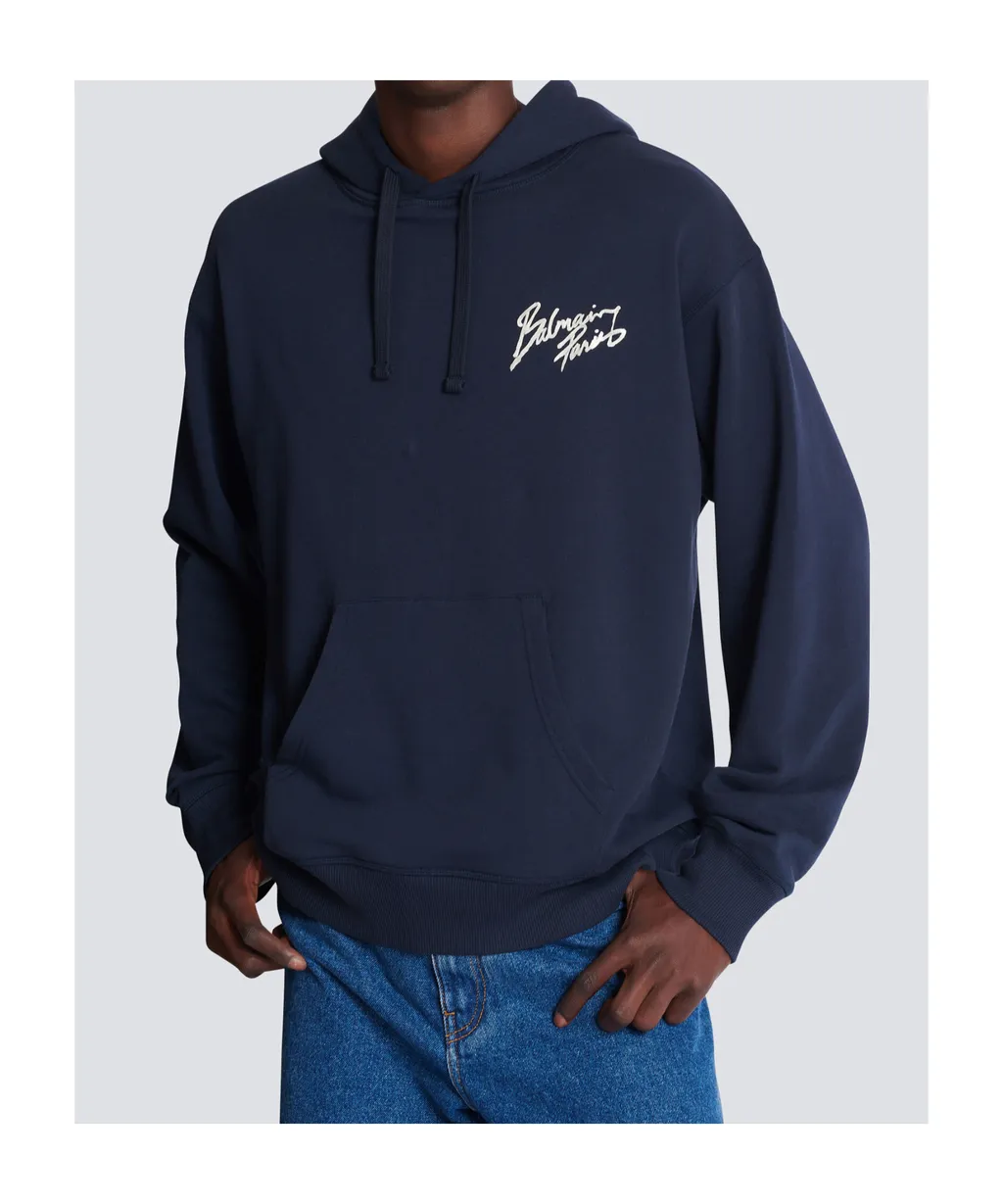 Balmain Logo Printed Hoodie