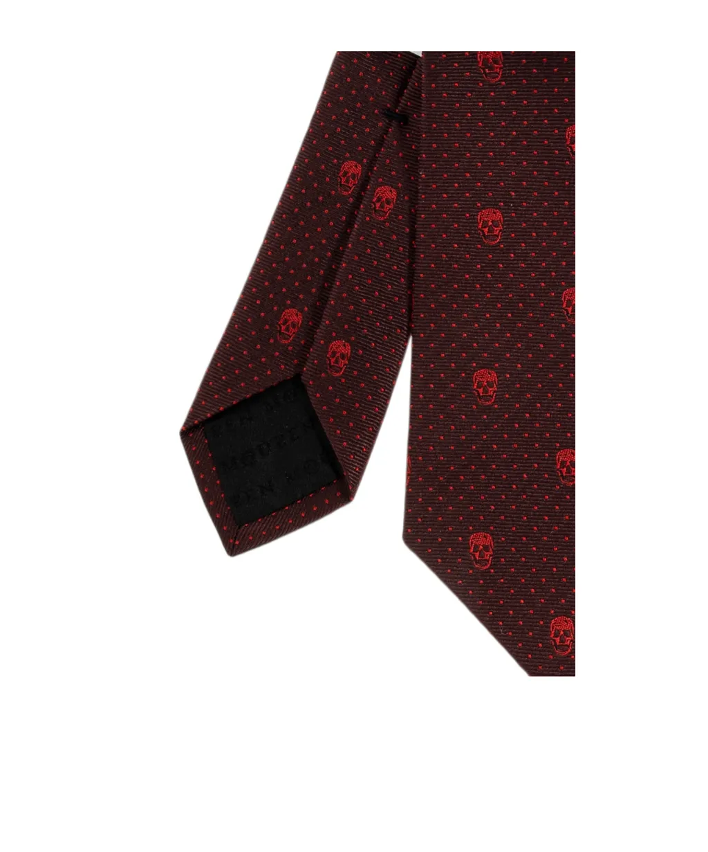 Alexander Mcqueen Skull Jacqaurd Tie