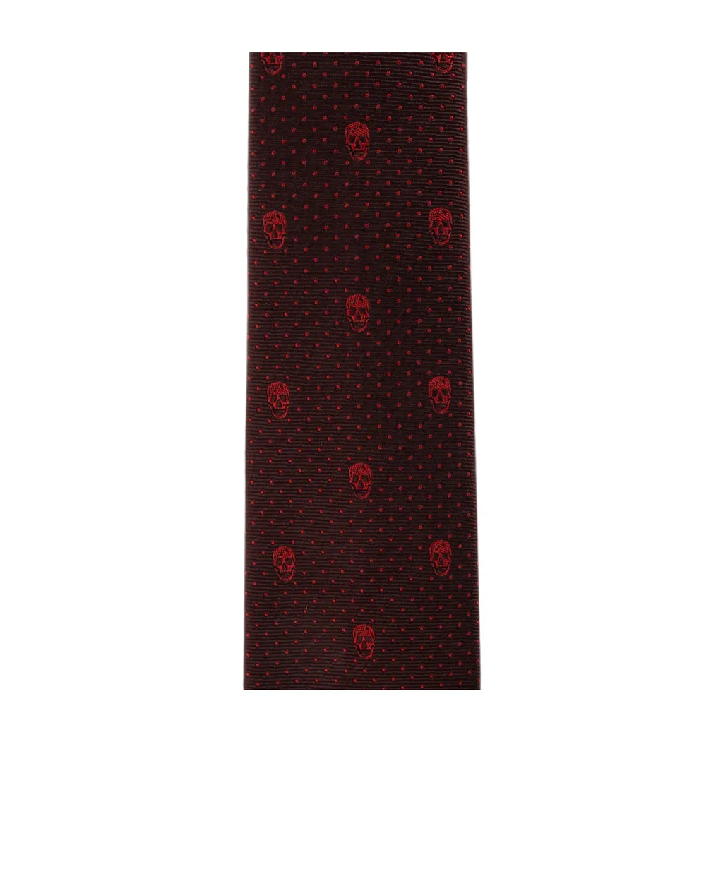 Alexander Mcqueen Skull Jacqaurd Tie