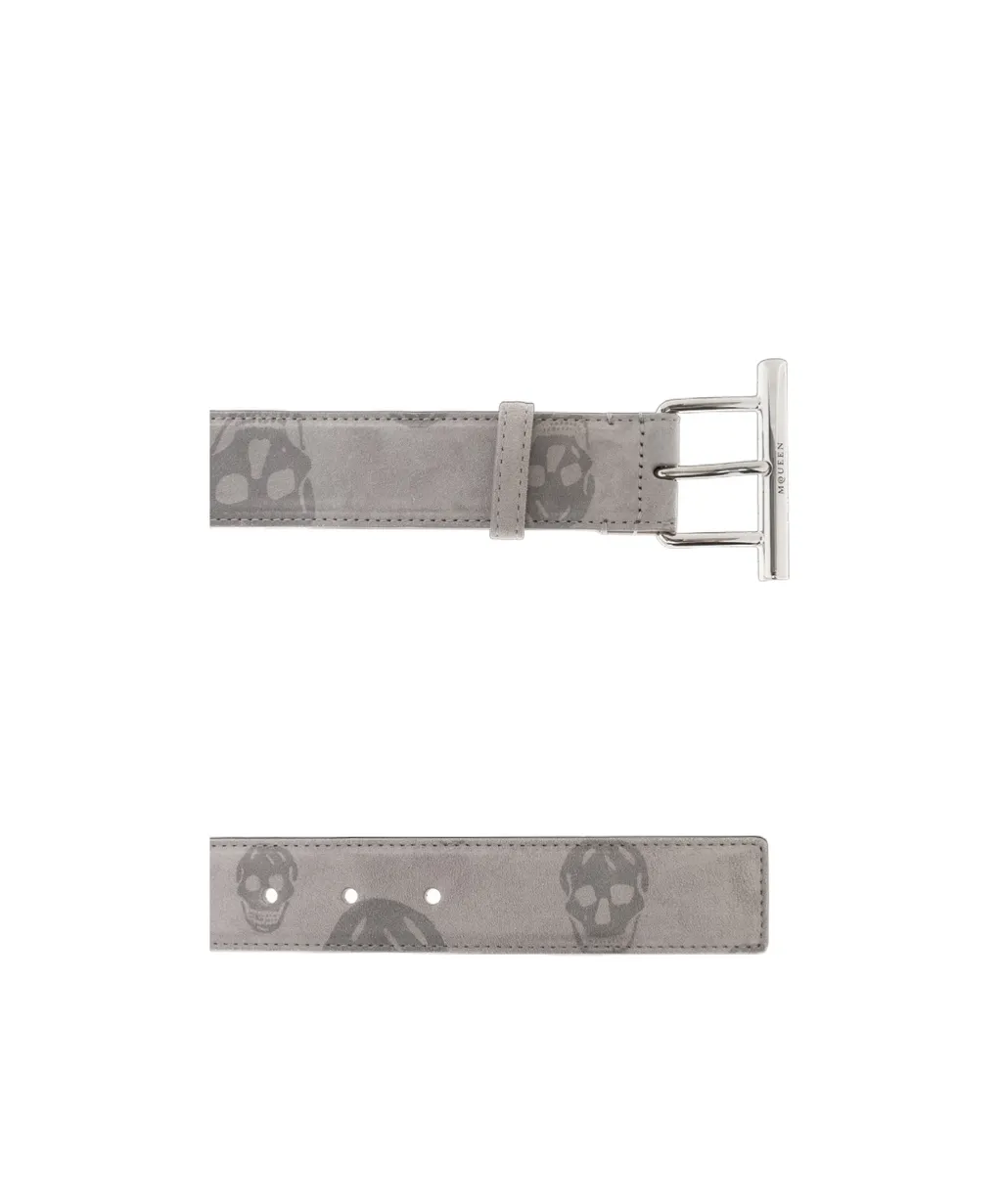 Alexander Mcqueen Skull Jacquard Buckle Belt