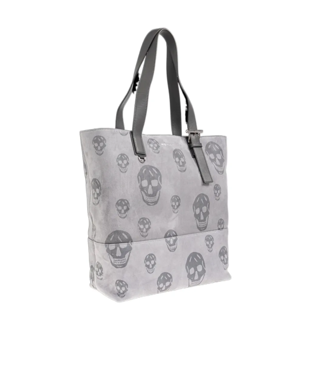 Alexander Mcqueen T-Bar Skull Printed Tote Bag