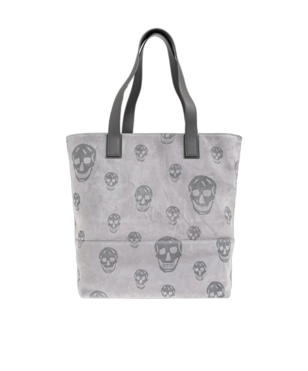 Alexander Mcqueen T-Bar Skull Printed Tote Bag