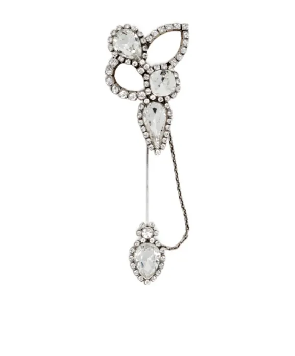 Alexander Mcqueen Chandelier Lapel Embellished Pin Brooch