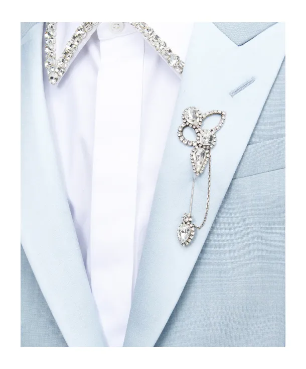 Alexander Mcqueen Chandelier Lapel Embellished Pin Brooch