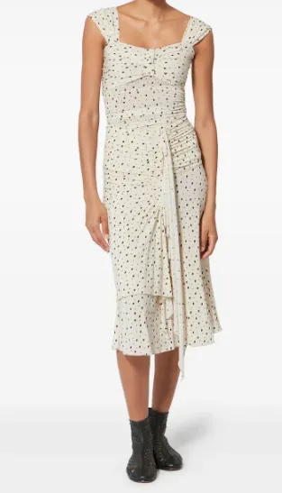 Ruched Polka-Dot Top