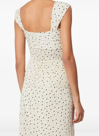 Ruched Polka-Dot Top