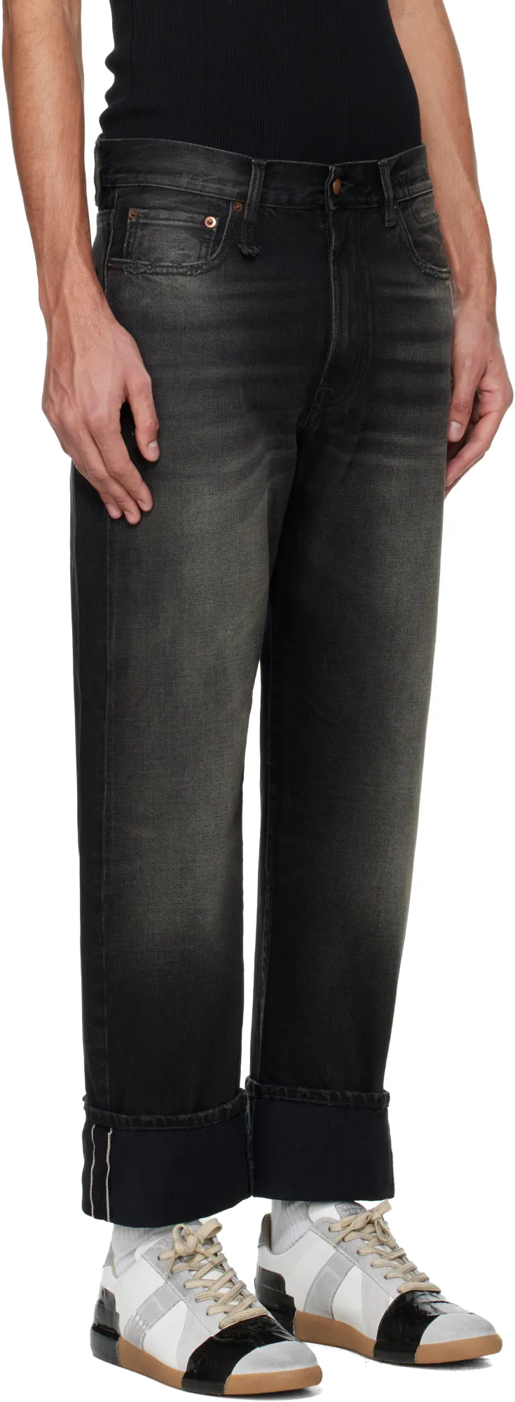 Non-Stretch Rolled-Up Jeans