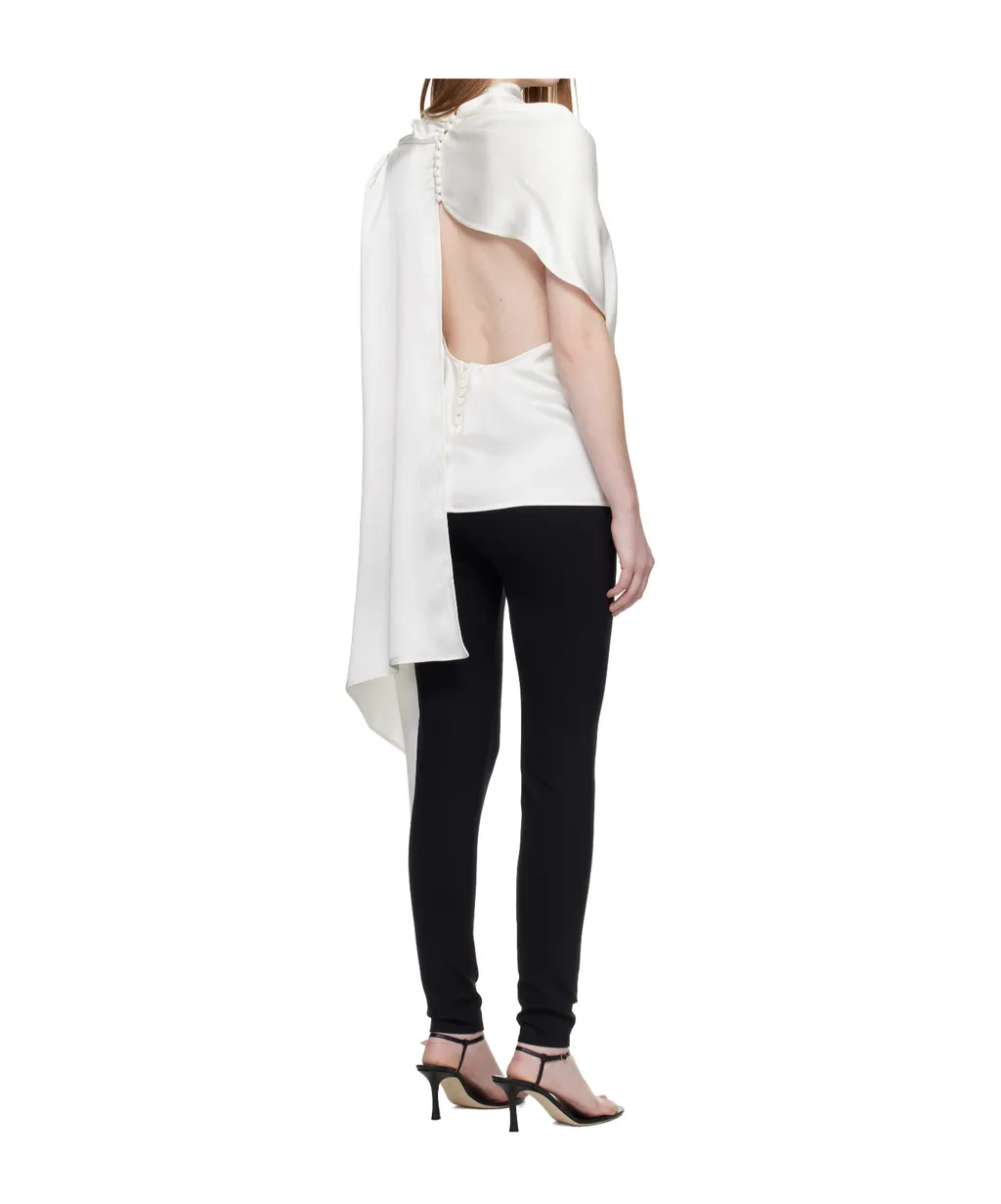 Asymmetrical Scarf Shirt