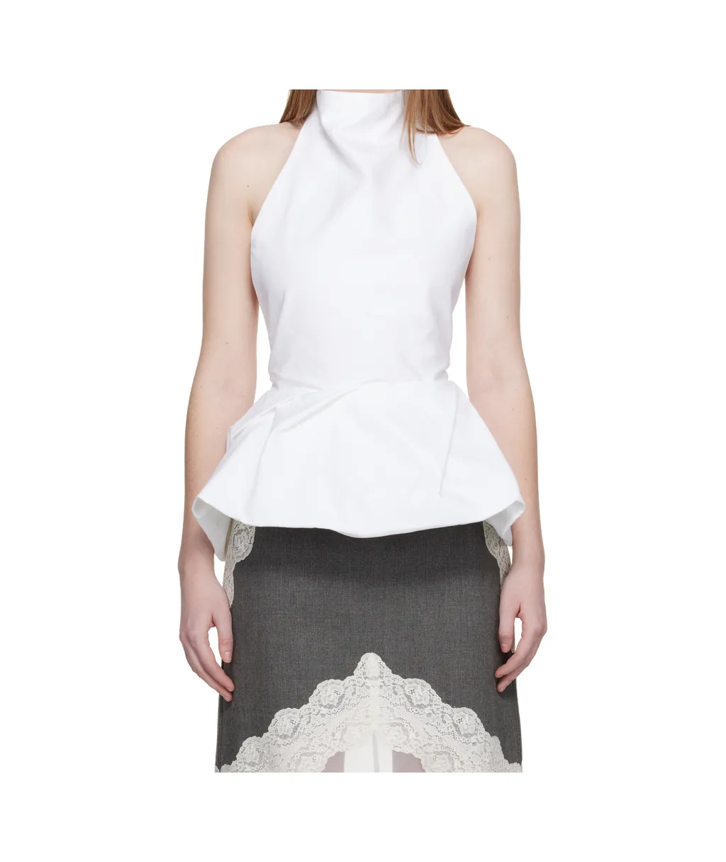 Backless Ruffled Top