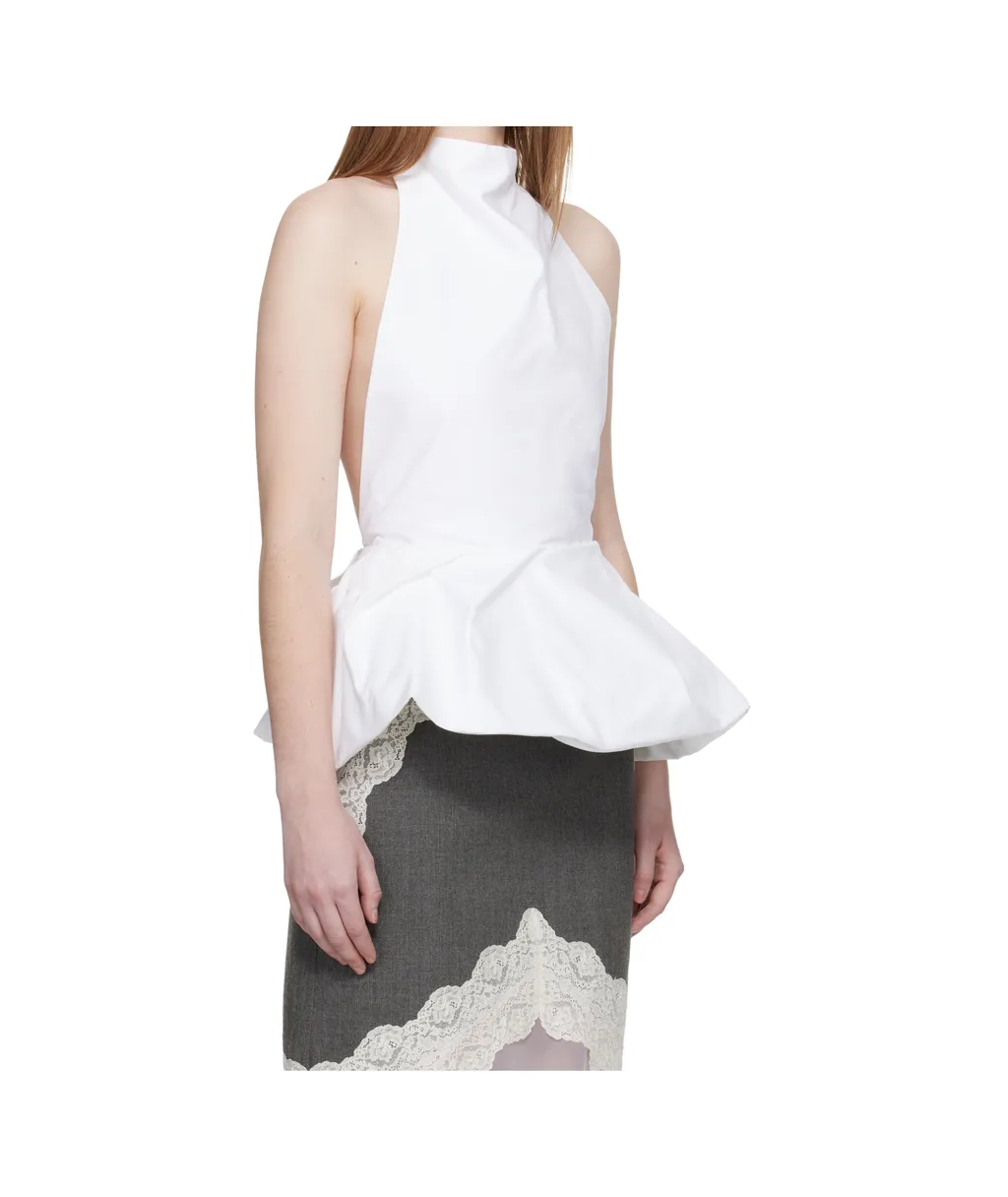 Backless Ruffled Top