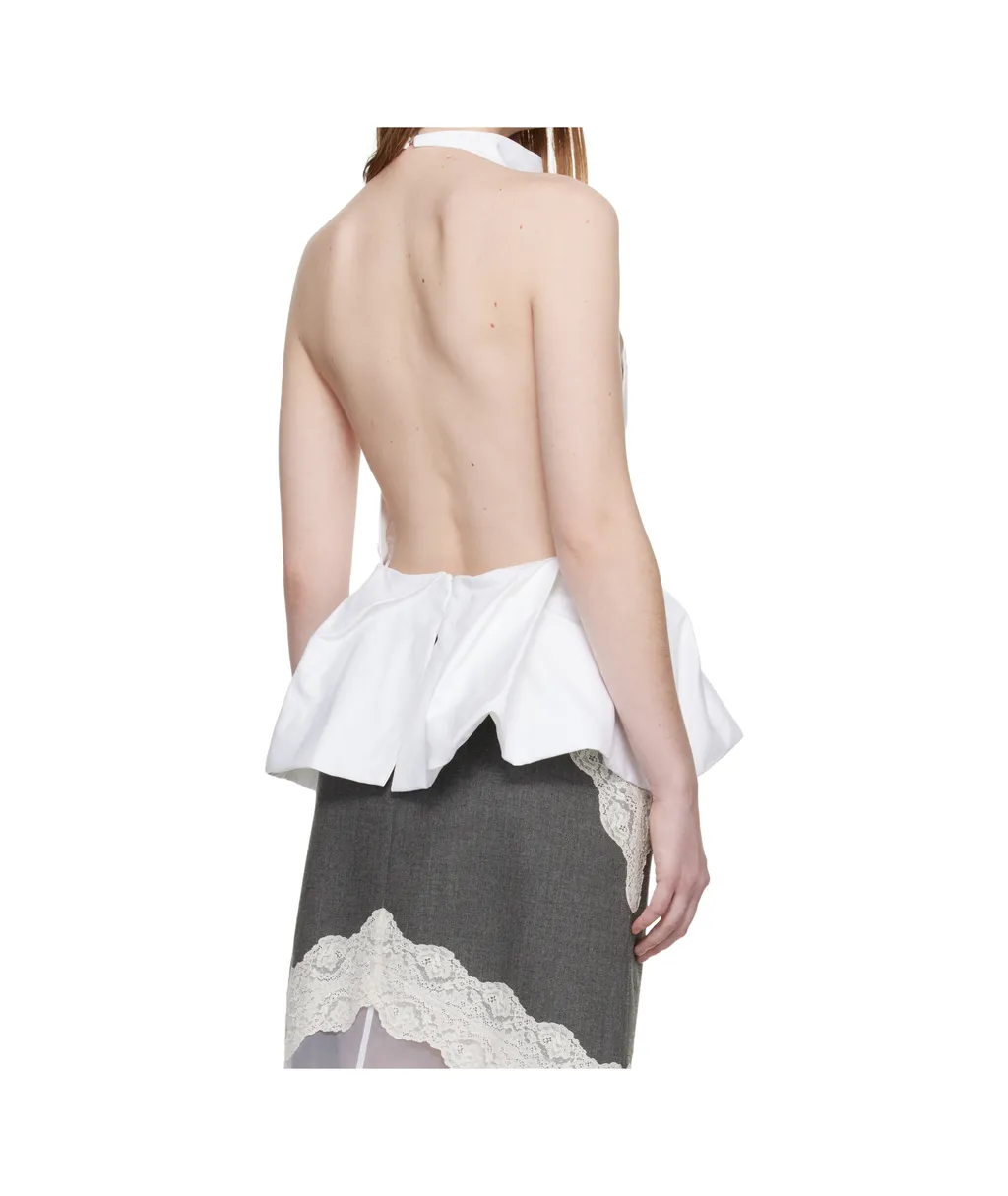 Backless Ruffled Top