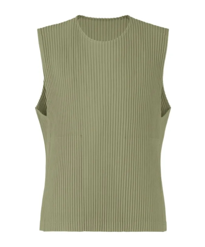 Sleeveless Pleated Vest