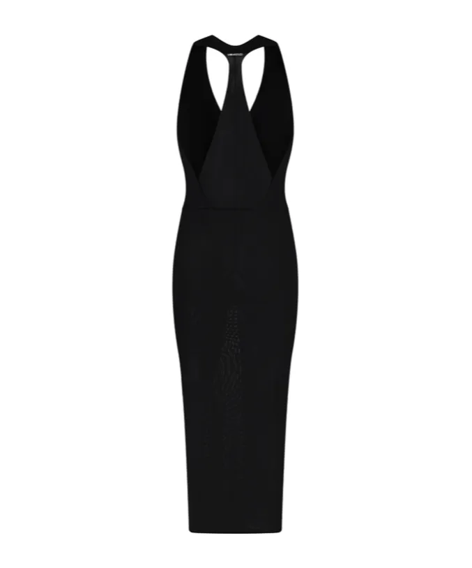 The Attico Plunging V-Neck Long Dress