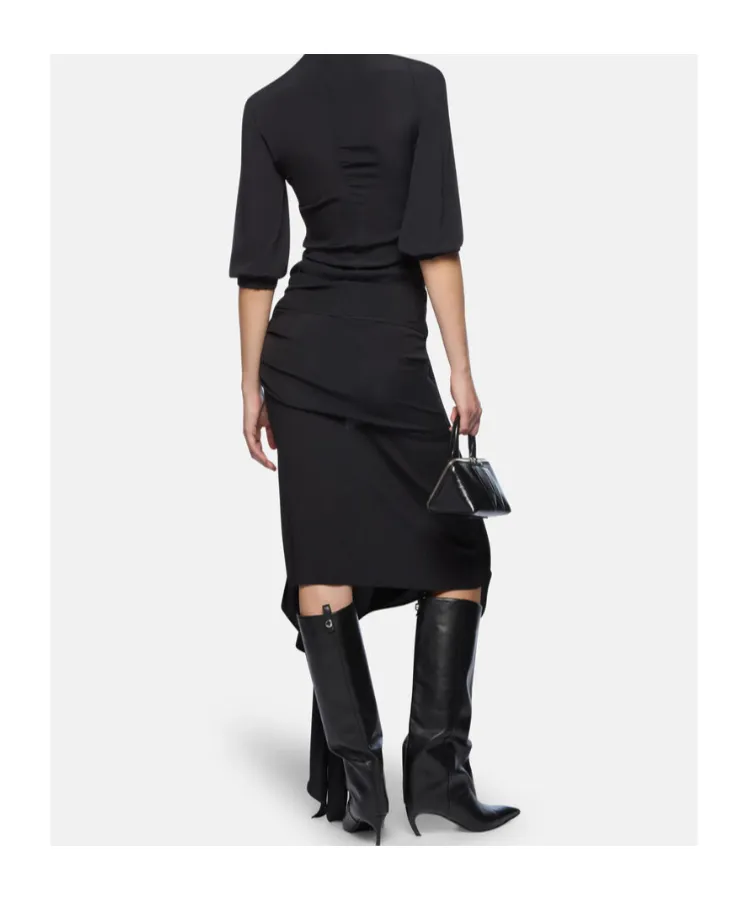 The Attico Draped Midi Skirt