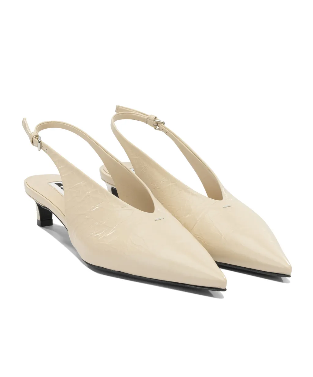 Jil Sander Leather Slingback Pumps