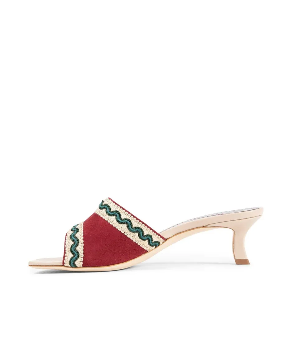 Square-Toed High-Heeled Sandals