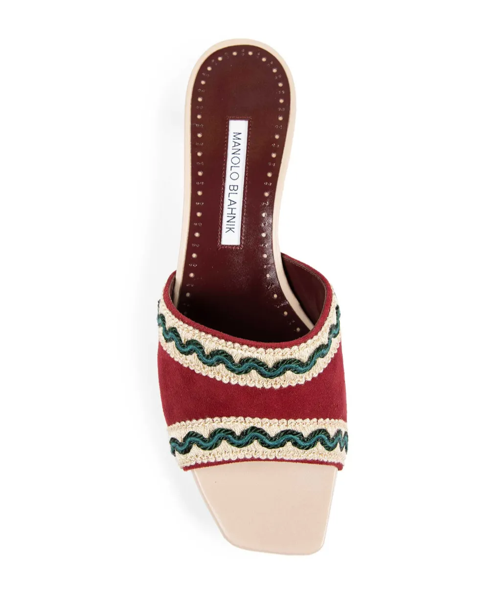 Square-Toed High-Heeled Sandals